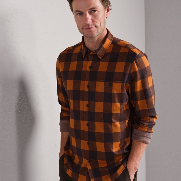RHONE Hardy Flannel Long Sleeve Woven Shirt Men’s Size Large